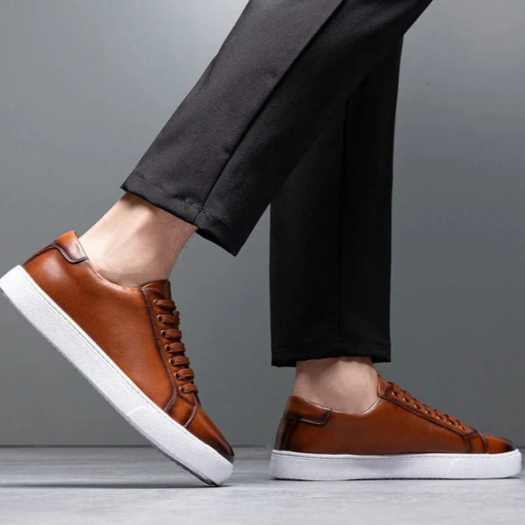 Komfortable lædersneakers til hverdagsbrug