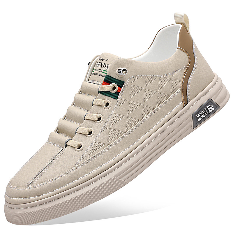 Læder sneakers til mænd med stilfuldt design