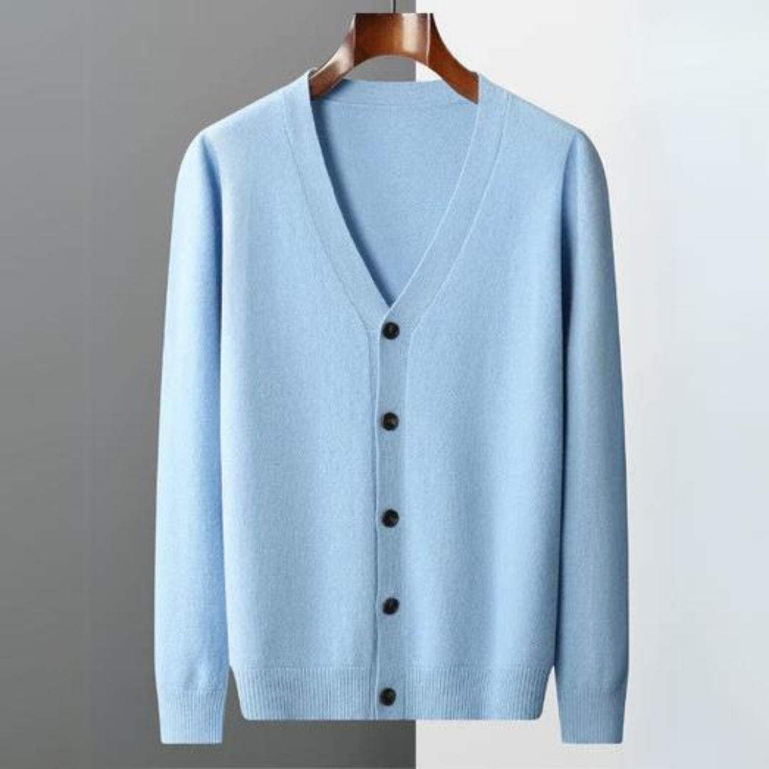 Mathias | Casual strikcardigan til mænd