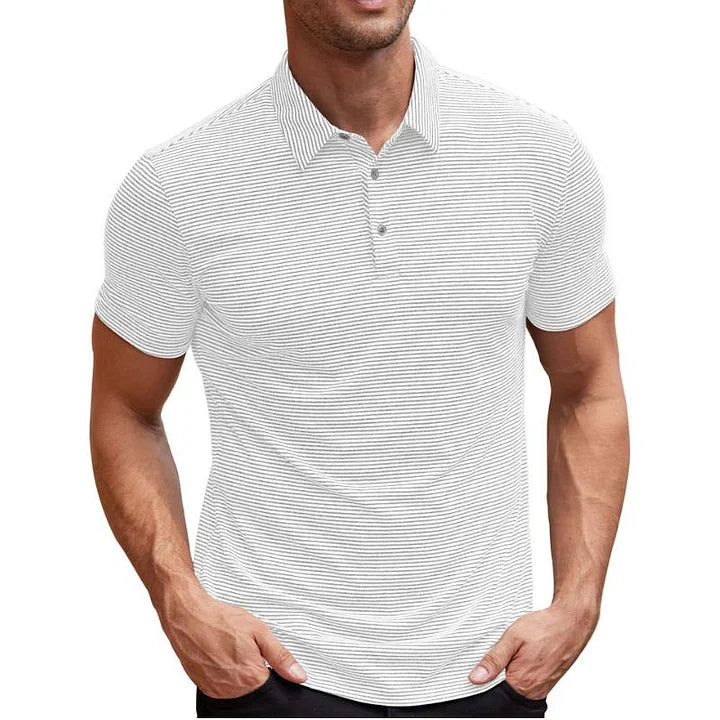 Mikkel | Casual Stribet Polo til Mænd