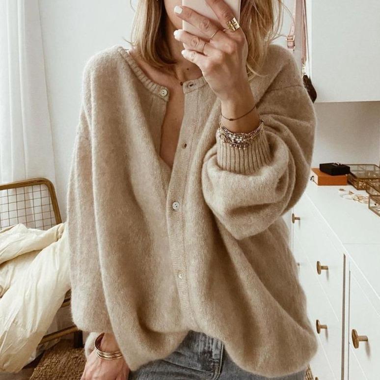 Vera | Kvinders Strikcardigan med Knapper