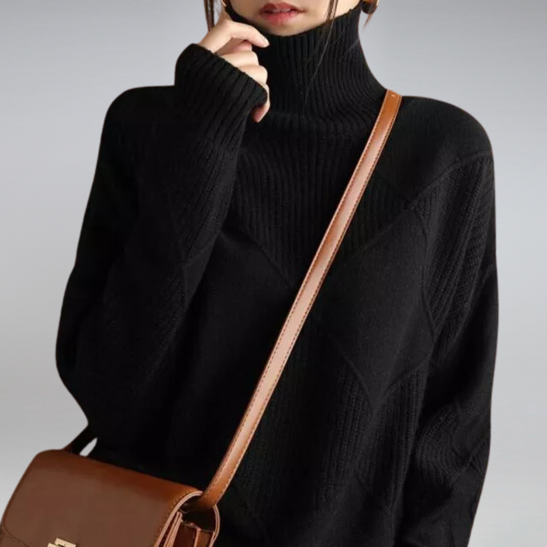 Liv | Vinterklar Dame Cashmere Rullekrave Sweater