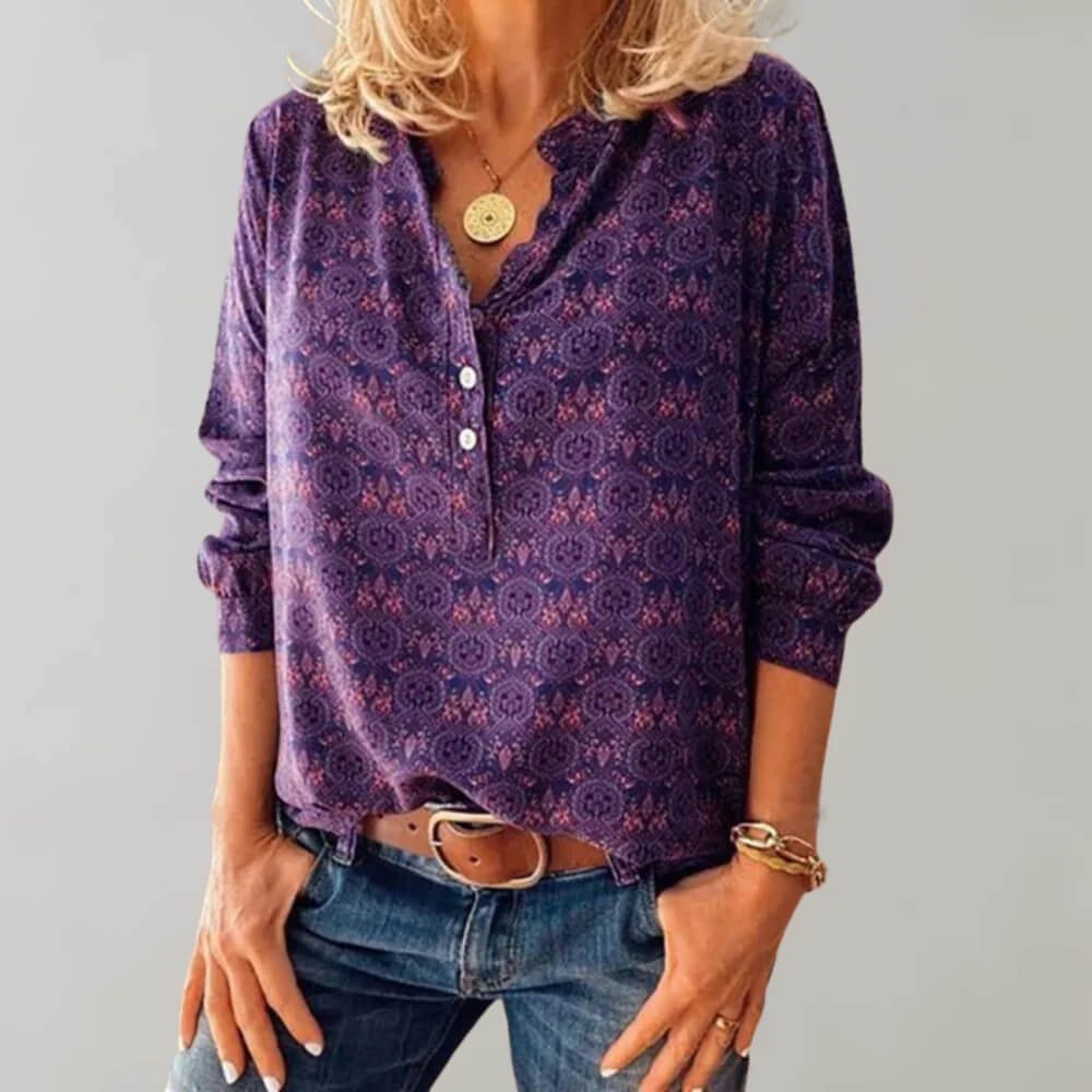 Vintage inspireret bluse til kvinder