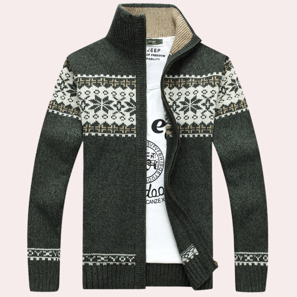 Magnus | Cardigan med ståkrave til mænd