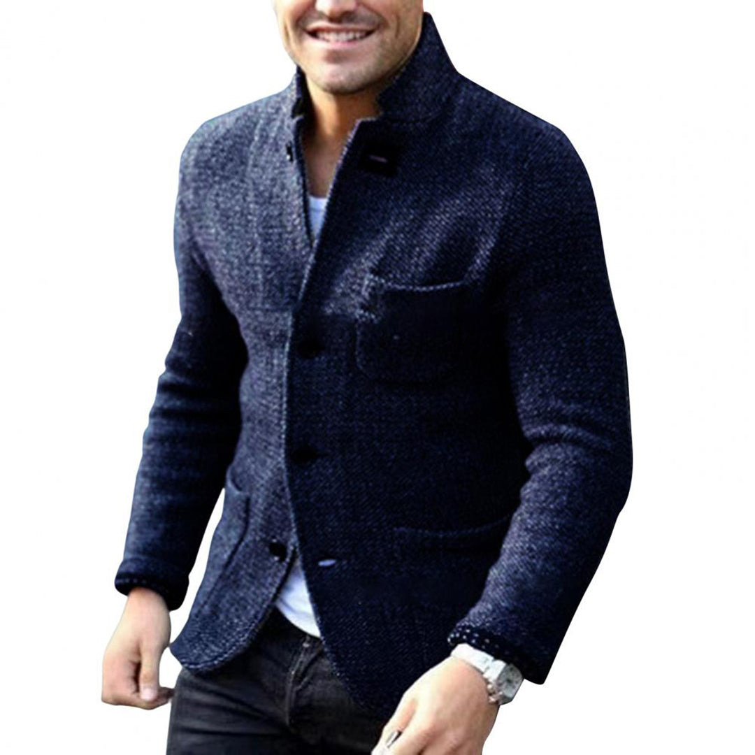 Anders | Cardigan med knapper i casual strik til mænd