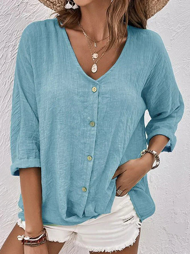 Elegant skjorte med knapper og moderne design