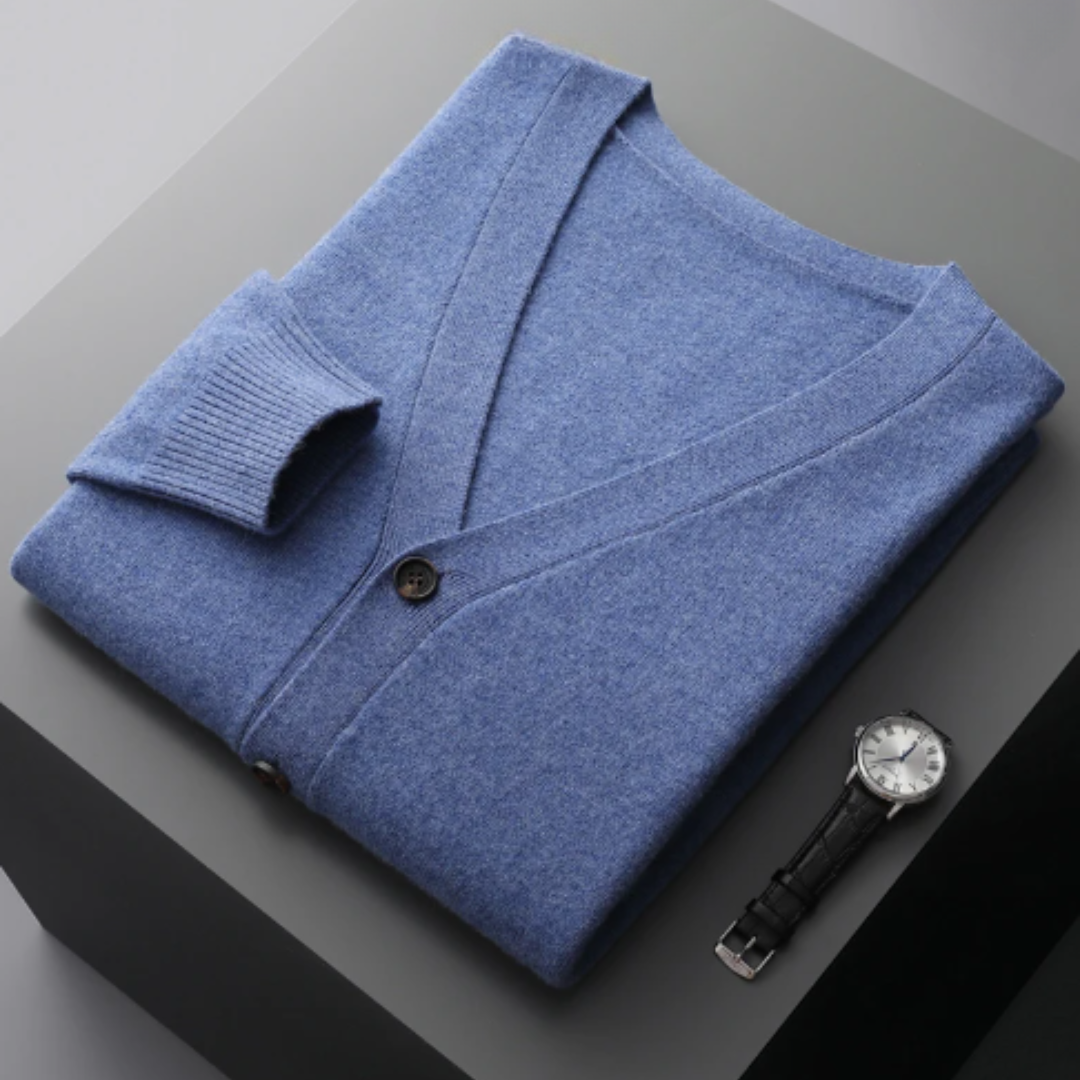 Mathias | Casual strikcardigan til mænd