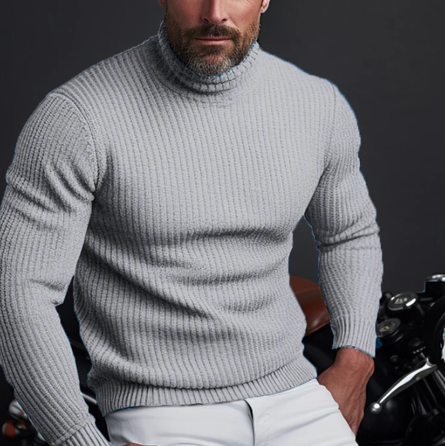 Nikolaj | Sweater med høj hals til mænd