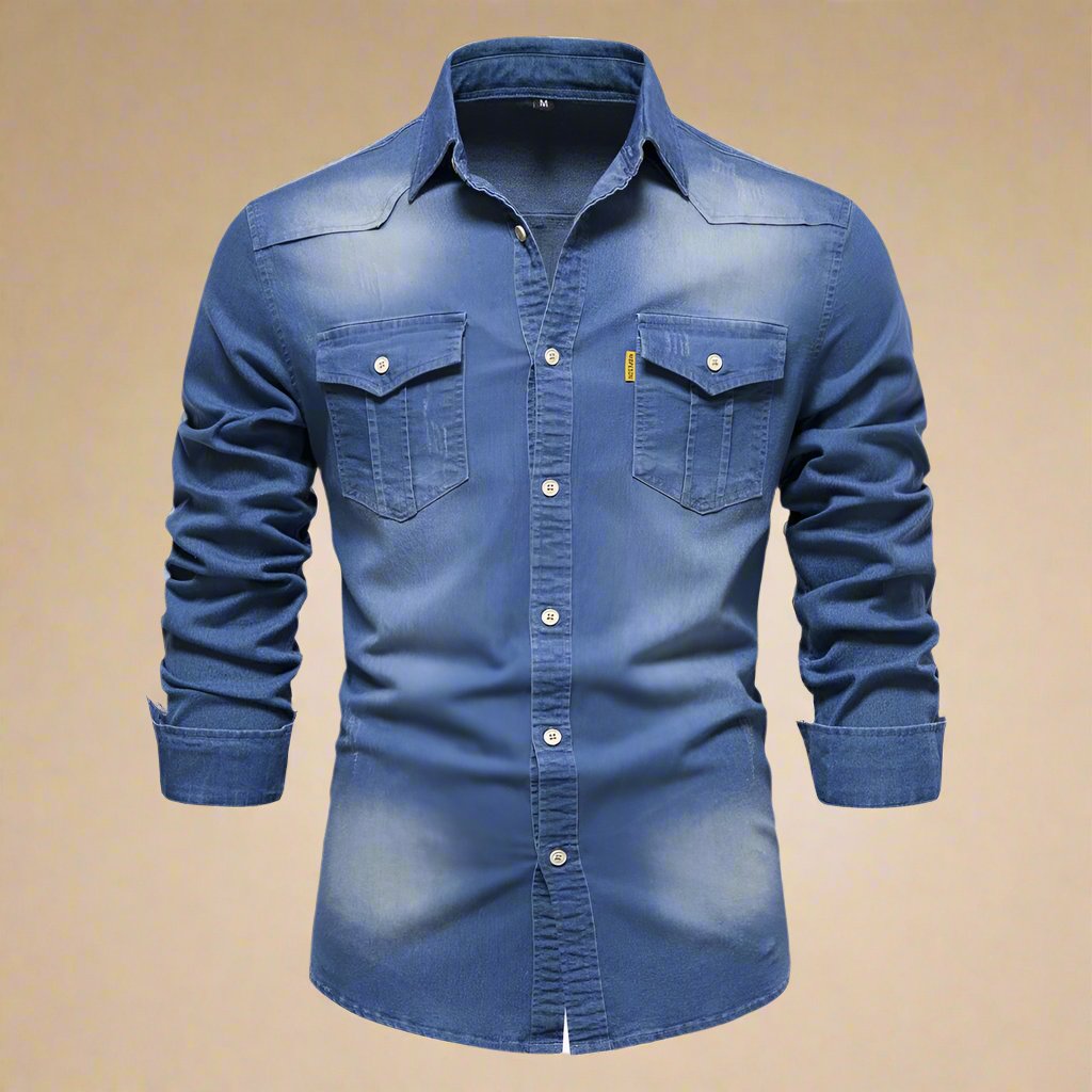 William | Stretch Denim Skjorte til Mænd