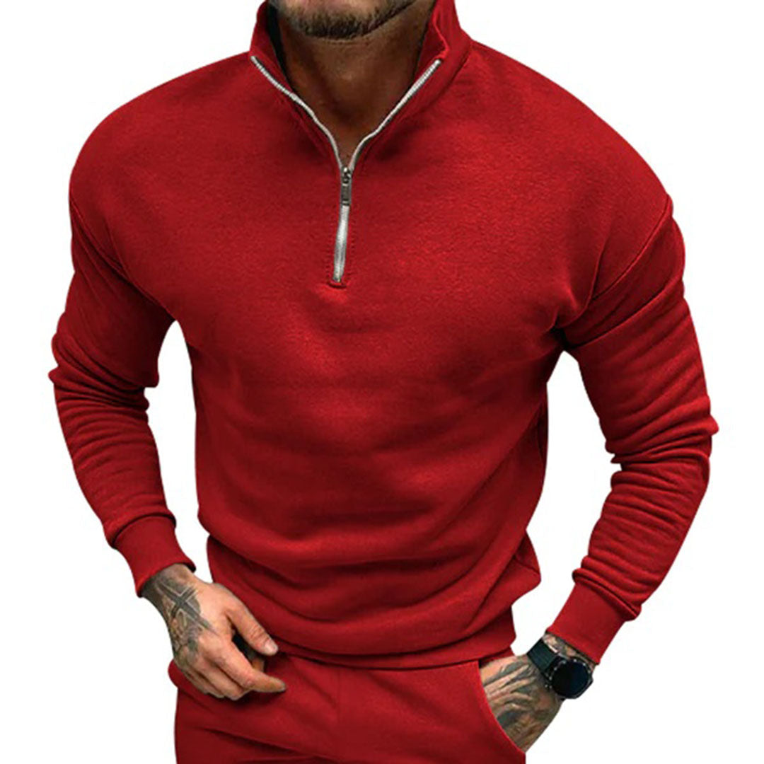 Herresweater med Høj Krave