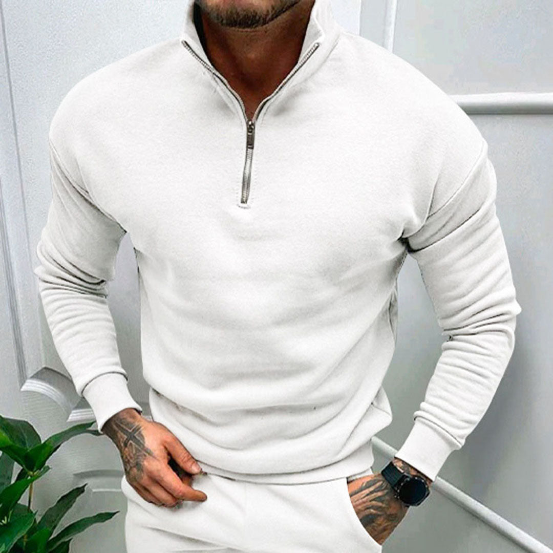 Herresweater med Høj Krave