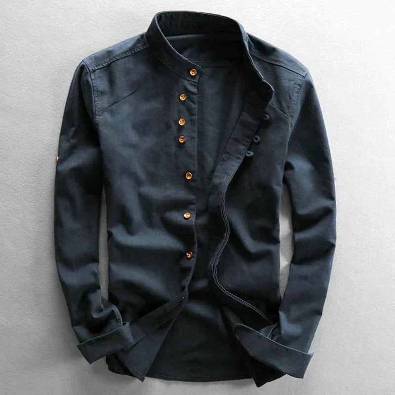Emil | Herre Slim Fit Skjorte med Ståkrave