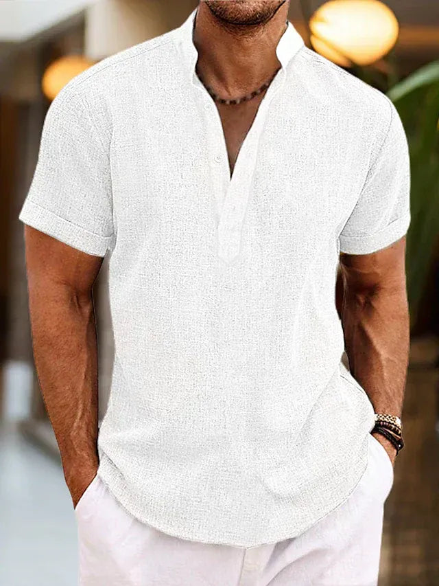 Komfortabel V-Hals Poloshirt
