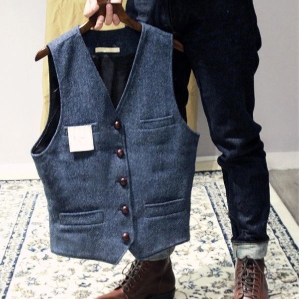 Simon | Vintage sweater uden ærmer til mænd