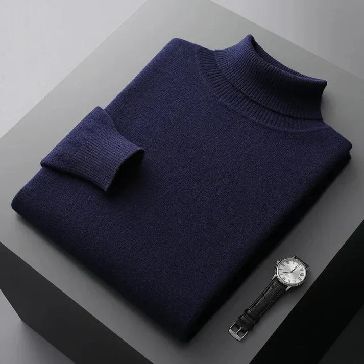 Mikkel | Rullekravesweater i kashmir til mænd