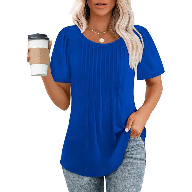 Dame T-shirt med Elegant Mønster til Sommer