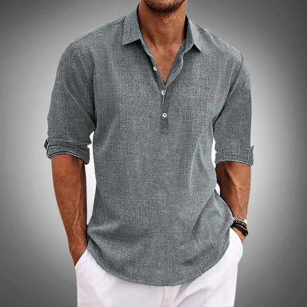 Frederik | Elegant linned skjorte med krave