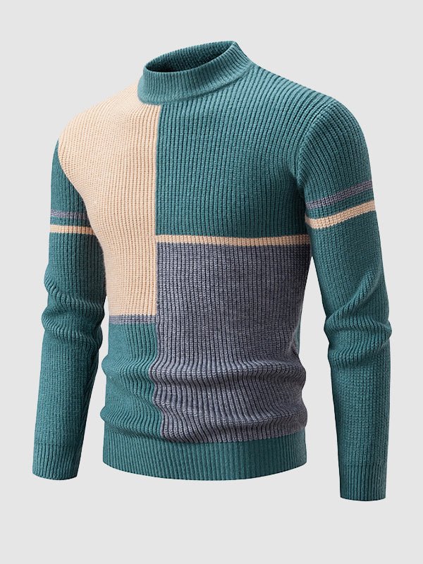 Per | Sweater med farveblokke til vinter til mænd