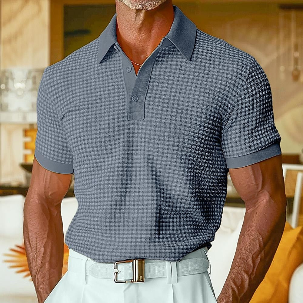 Emil | Vaffelstrikket Polo T-shirt Herrer