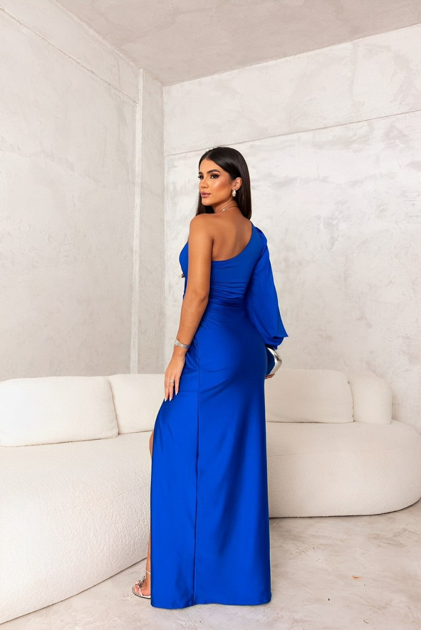 Lenoir | Elegant Satin Kjole med En Skulder